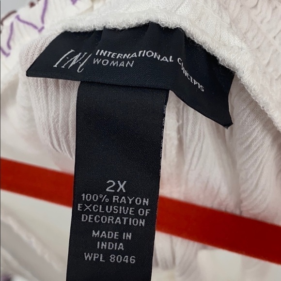 INC Off-The-Shoulder Top Tribal Wheel Embellished - Picture 11 of 11